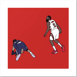 James Harden Crosses Over Jamal Murray Posters and Art